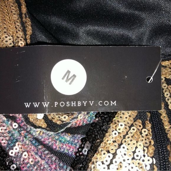 Sequin Fully Lined Sleeve Corset Dress - Picture 11 of 15